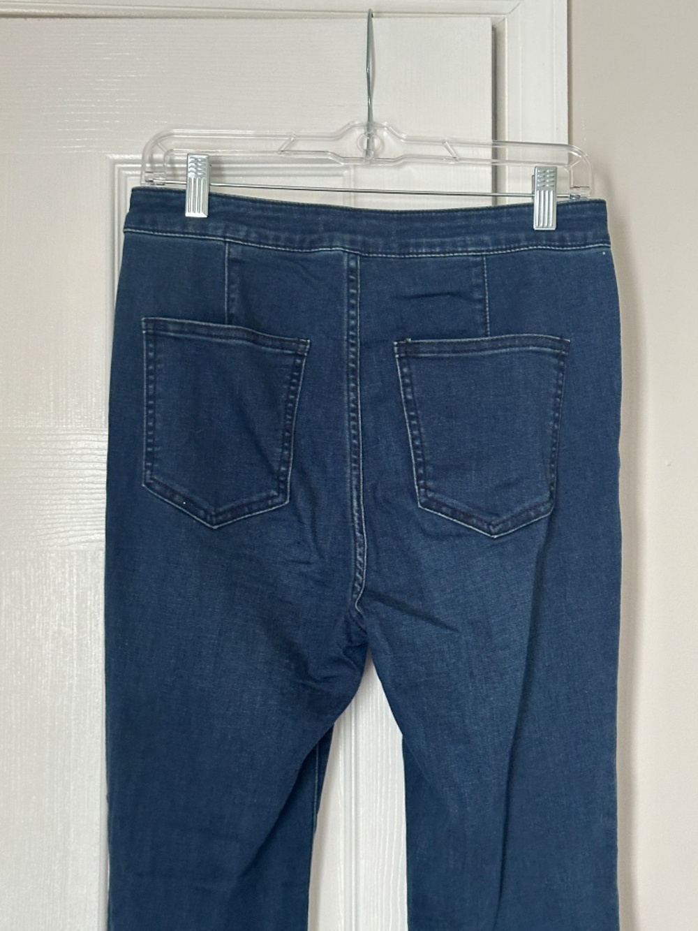Free People We the Free Float on Flare Jeans Dark Rich Blue Size 29 Boho - Picture 5 of 10